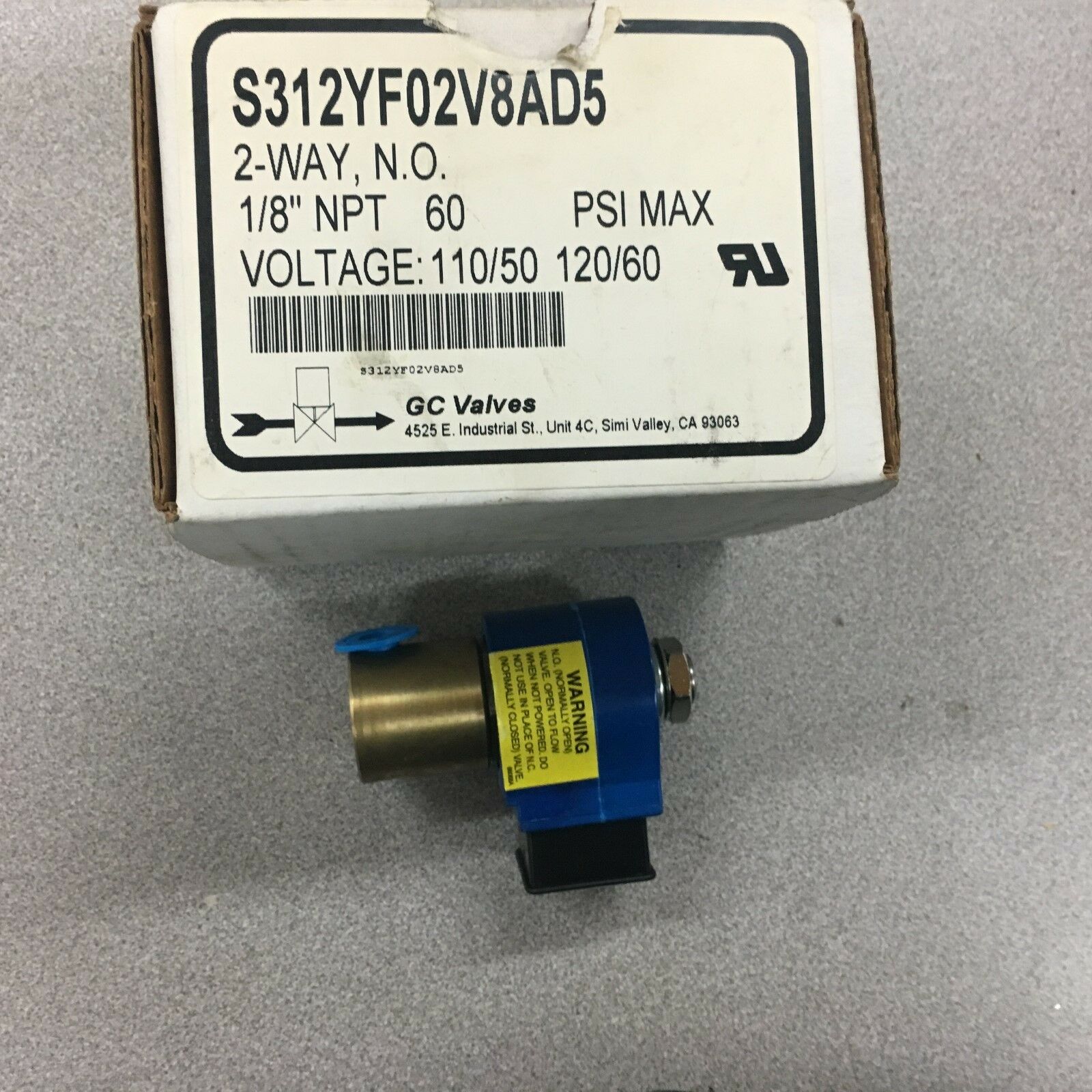 NEW IN BOX GC VALVES S312YF02V8AD5