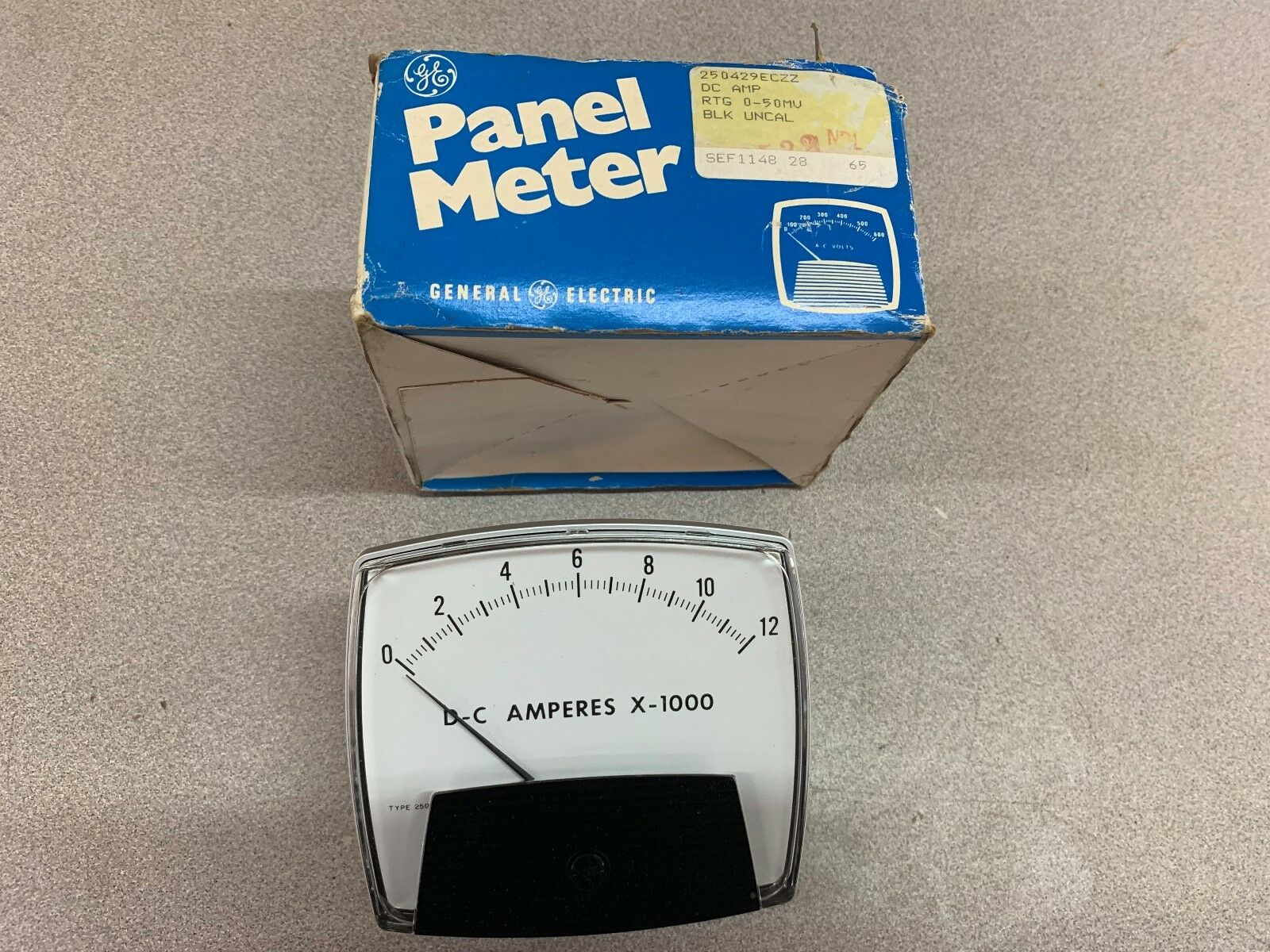 NEW IN BOX GE 0-12 DCAX100 PANEL METER 250429ECZZ