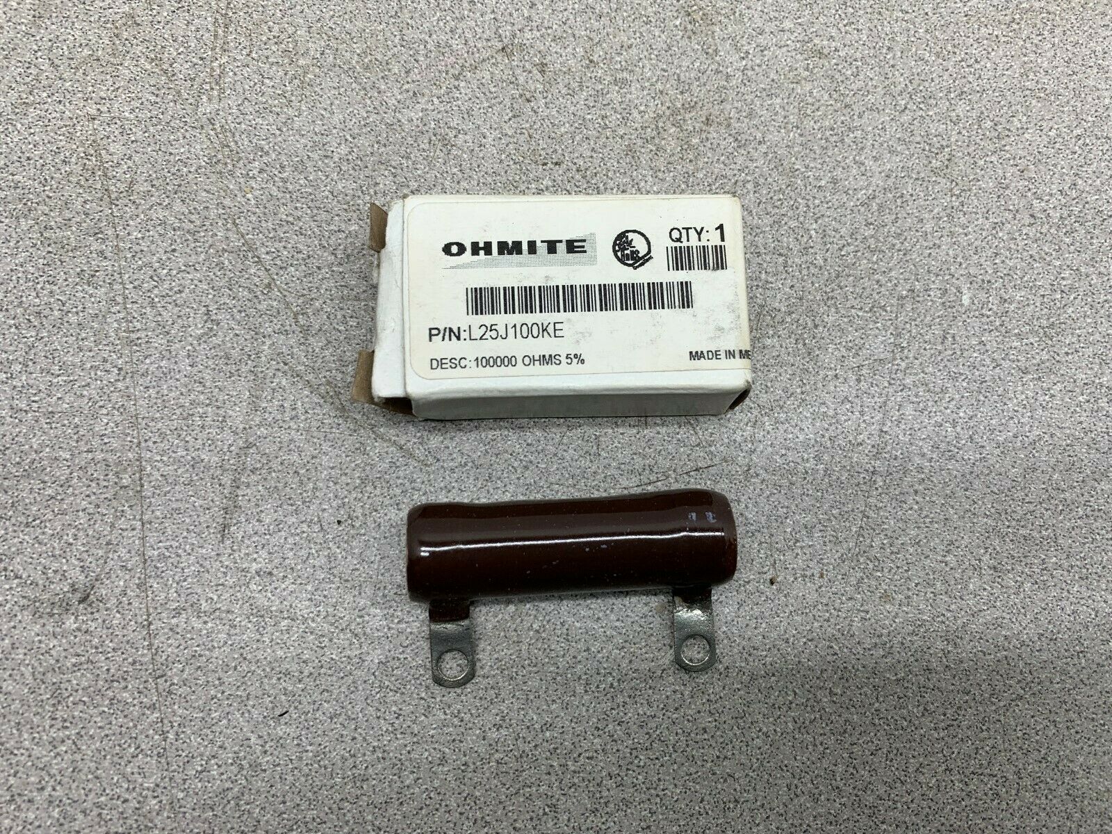 NEW IN BOX OHMITE RESISTOR  L25J100KE