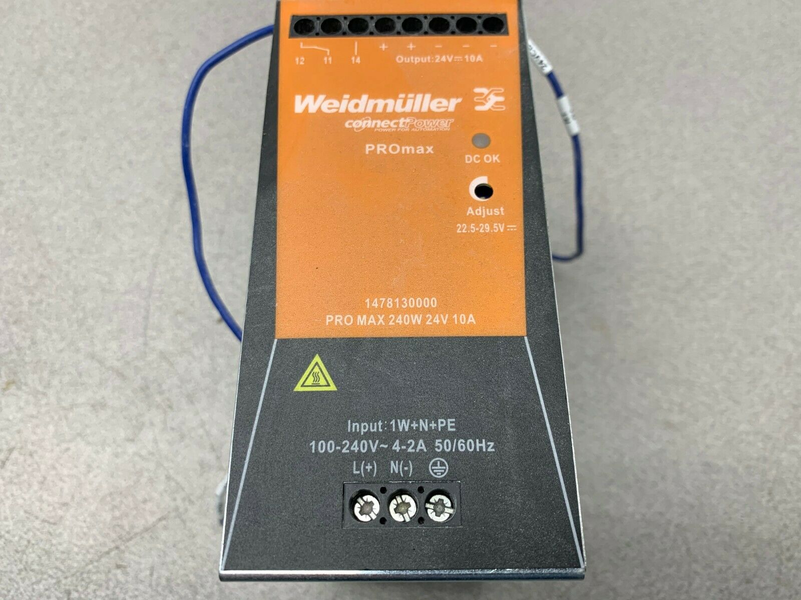 USED WEIDMULLER POWER SUPPLY 1478130000