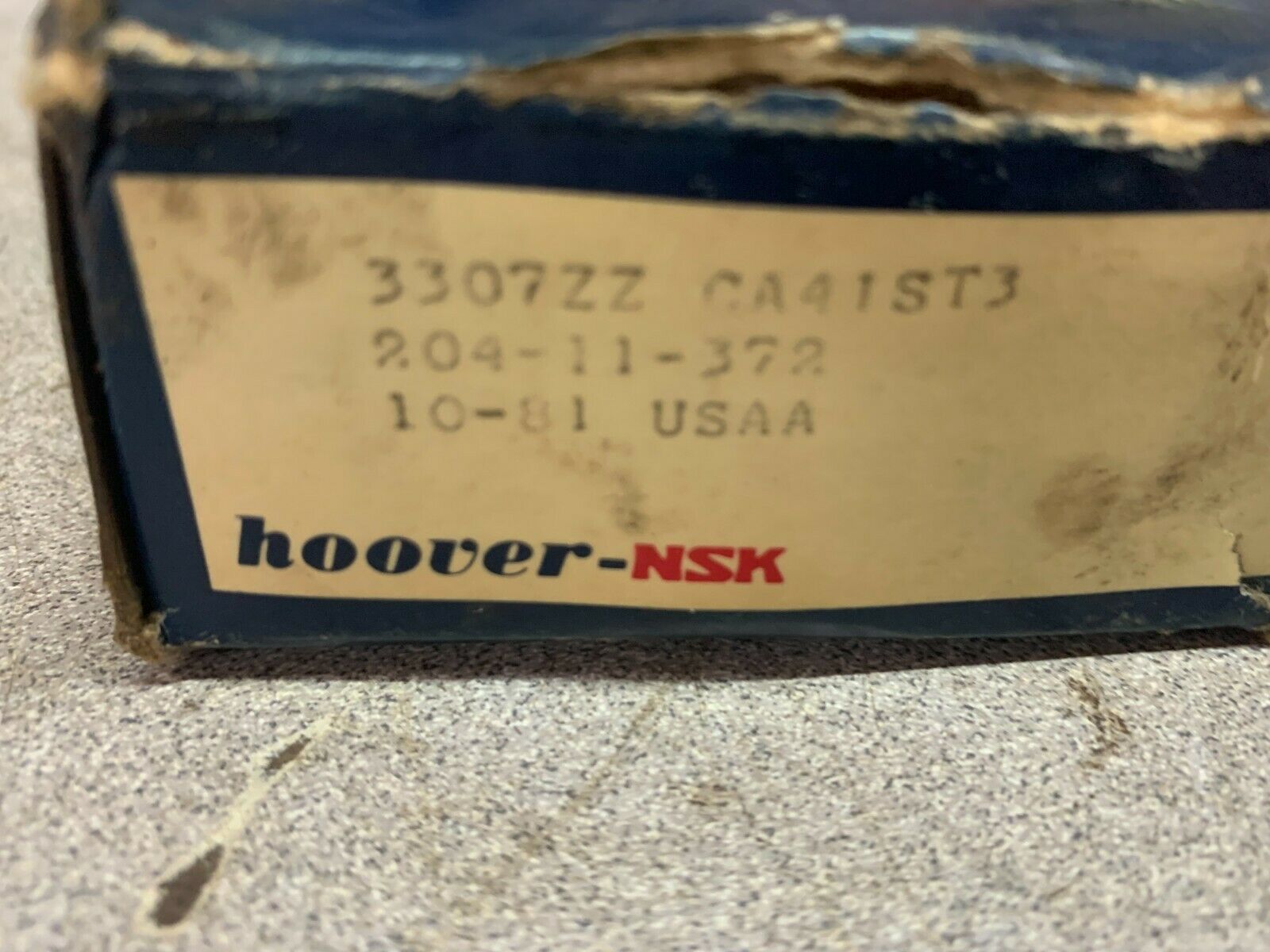 NEW IN BOX NSK  BALL BEARING 3307ZZ