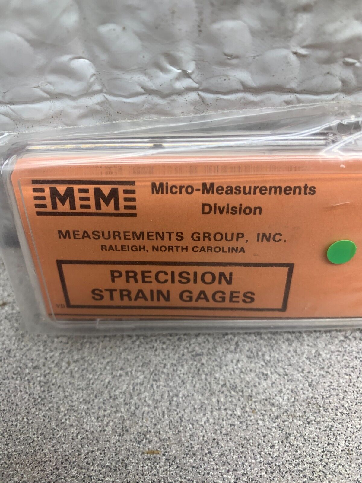 NEW PACK OF 5 MICRO MEASUREMENTS PRECISION STRAIN GAGES EA-09-125AD-120