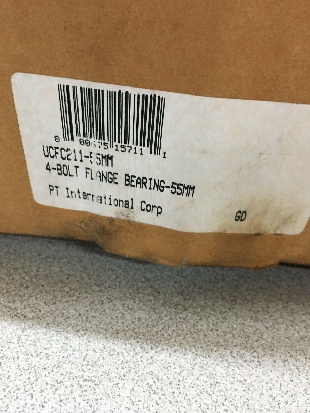 NEW IN BOX PTI INTERNATIONAL 4-BOLT FLANGE BEARING 55MM BORE UCFC211-55MM