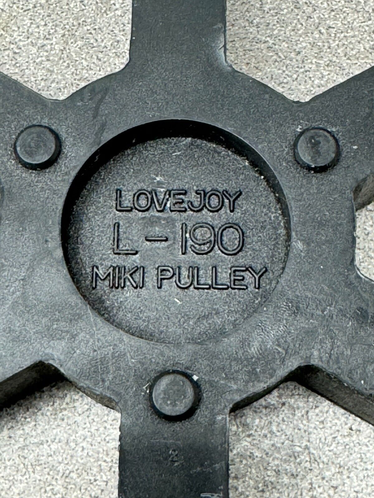 NEW NO BOX LOVEJOY L-190 MIKI PULLEY SPIDER INSERT