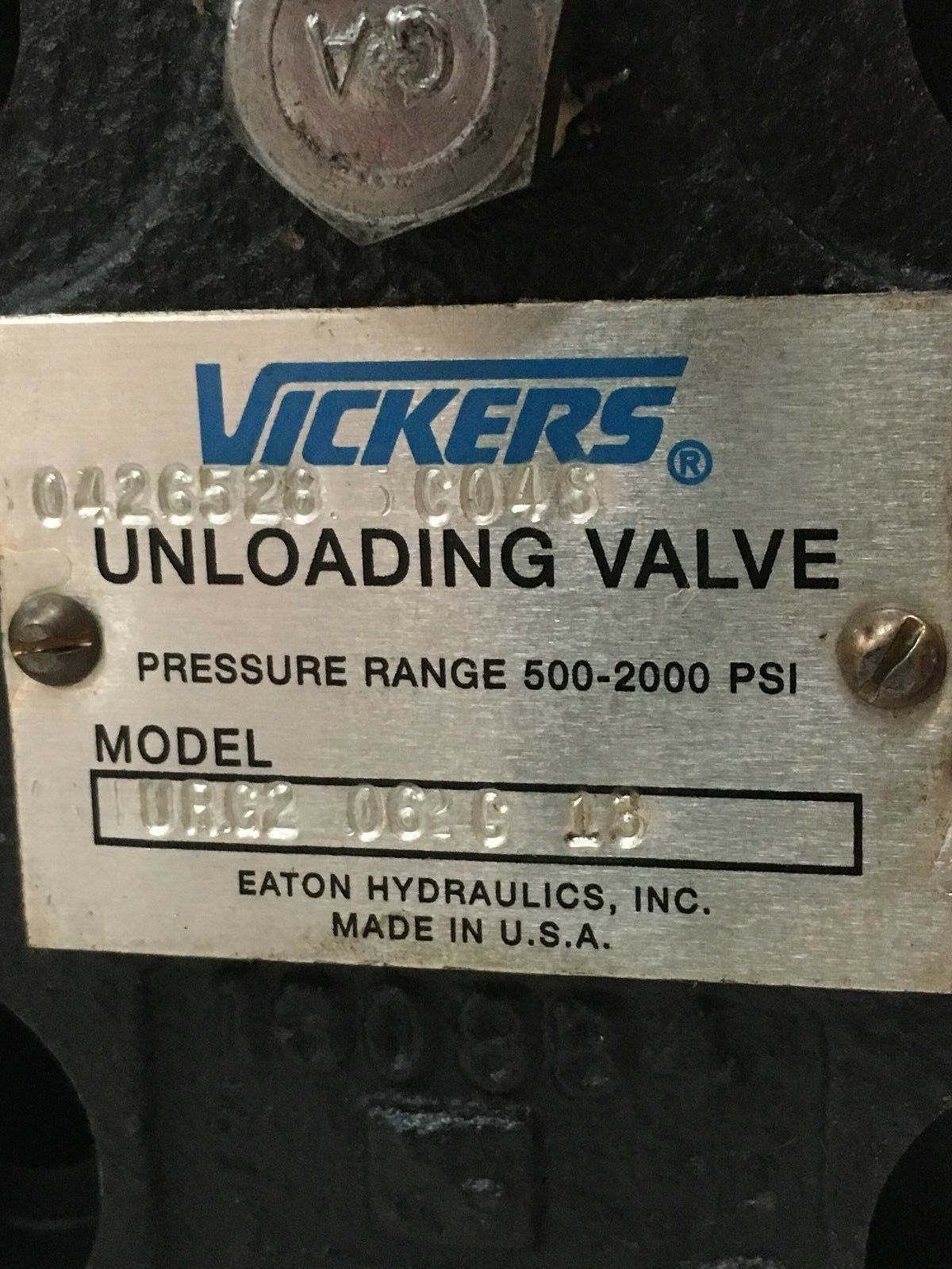 NEW NO BOX VICKERS 426528 UNLOADING VALVE URG2 06 C 13