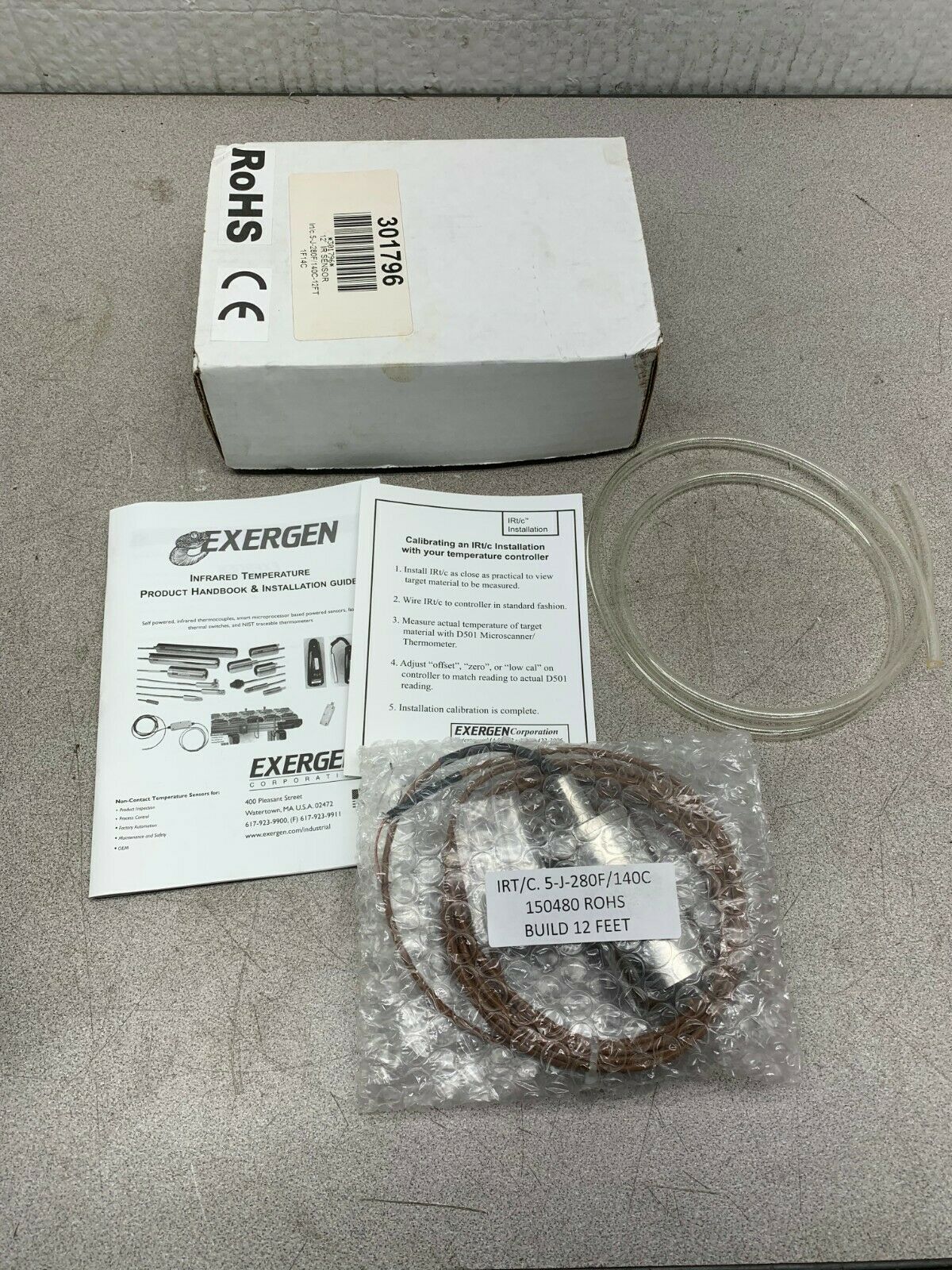 NEW IN BOX EXERGEN TEMPERATURE SENSOR IRT/C.5-J-280F/140C