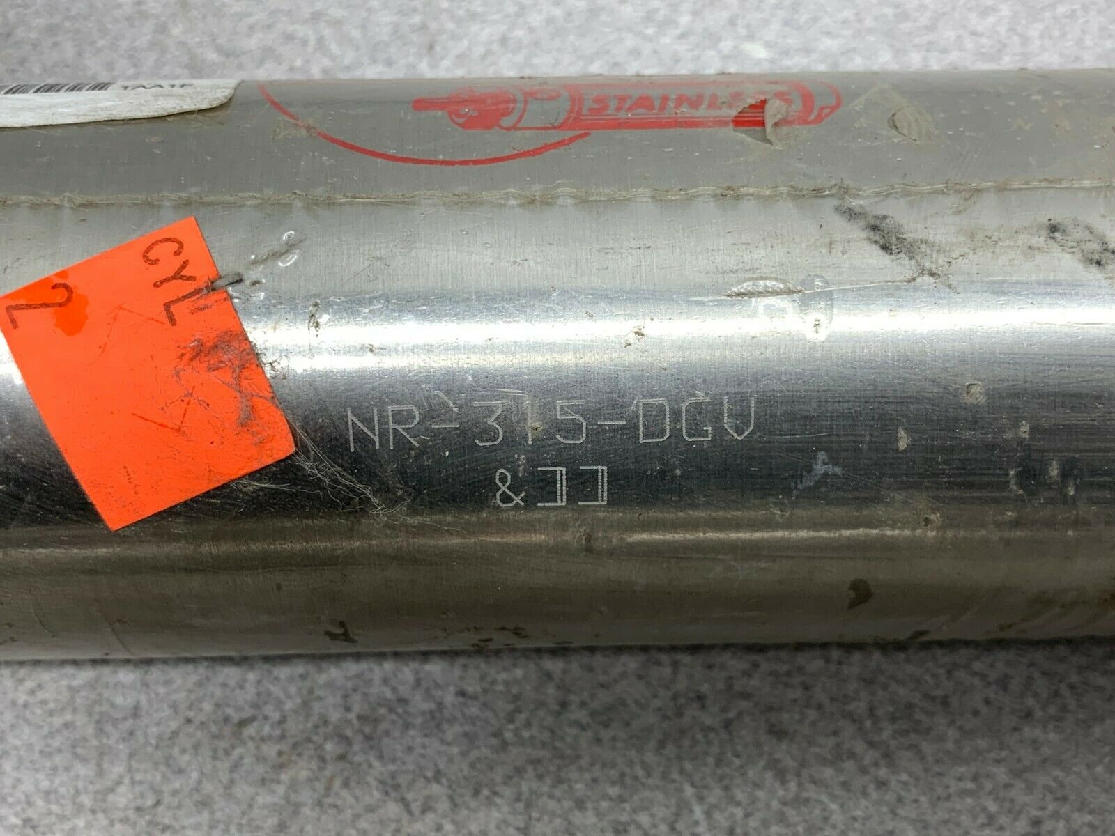 NEW NO BOX BIMBA STAINLESS PNEUMATIC CYLINDER NR-315-DGV