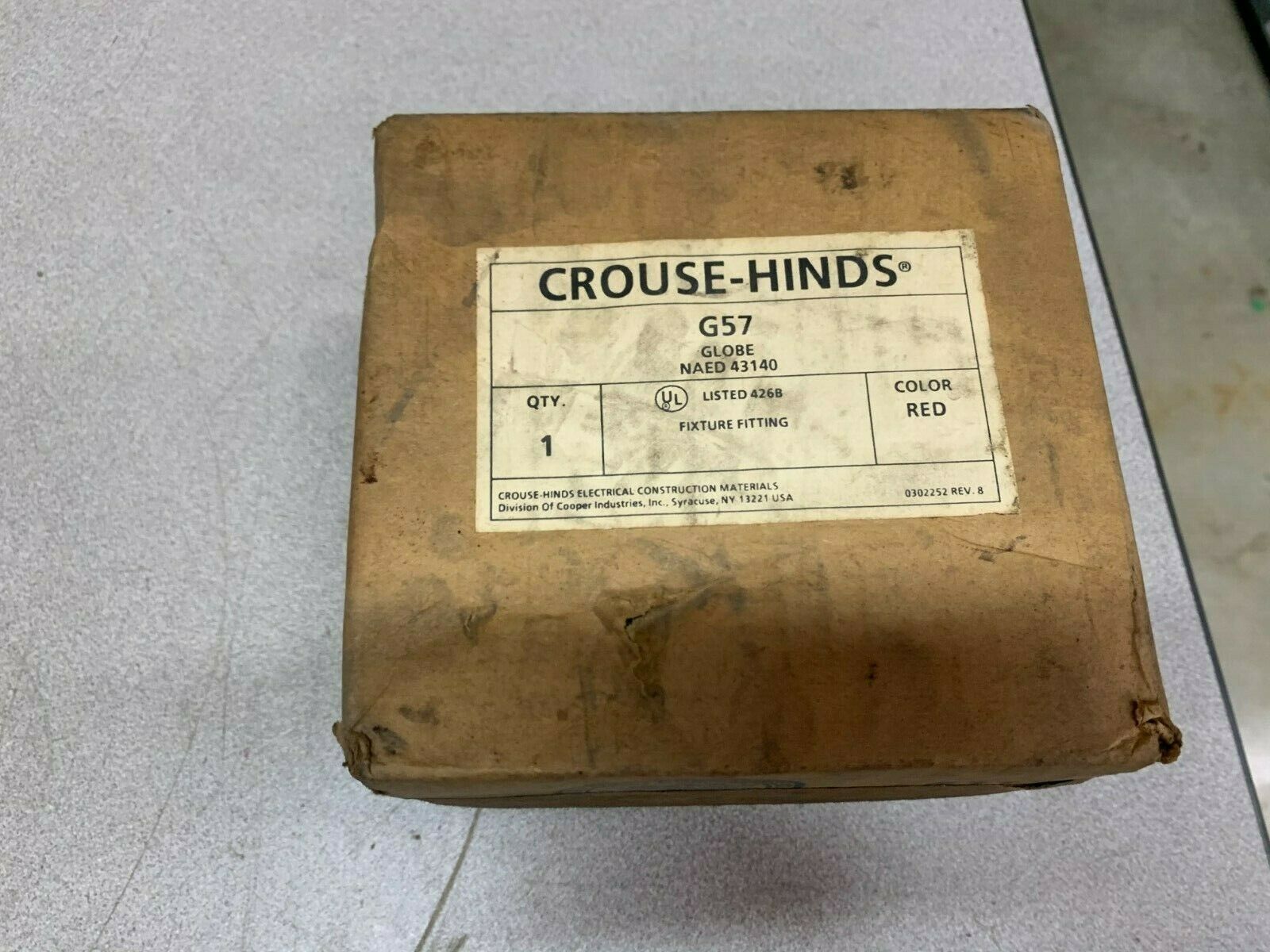 NEW IN BOX CROUSE-HINDS GLOBE G57