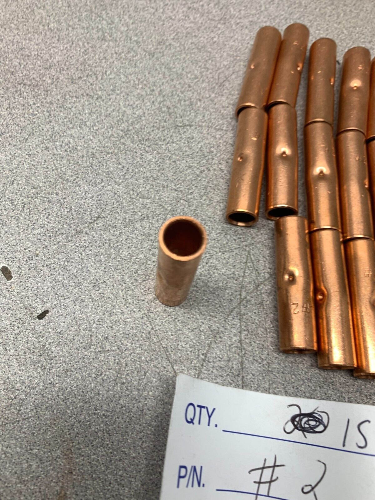 LOT OF 15 NEW COPPER CONNECTOR BUTT #2