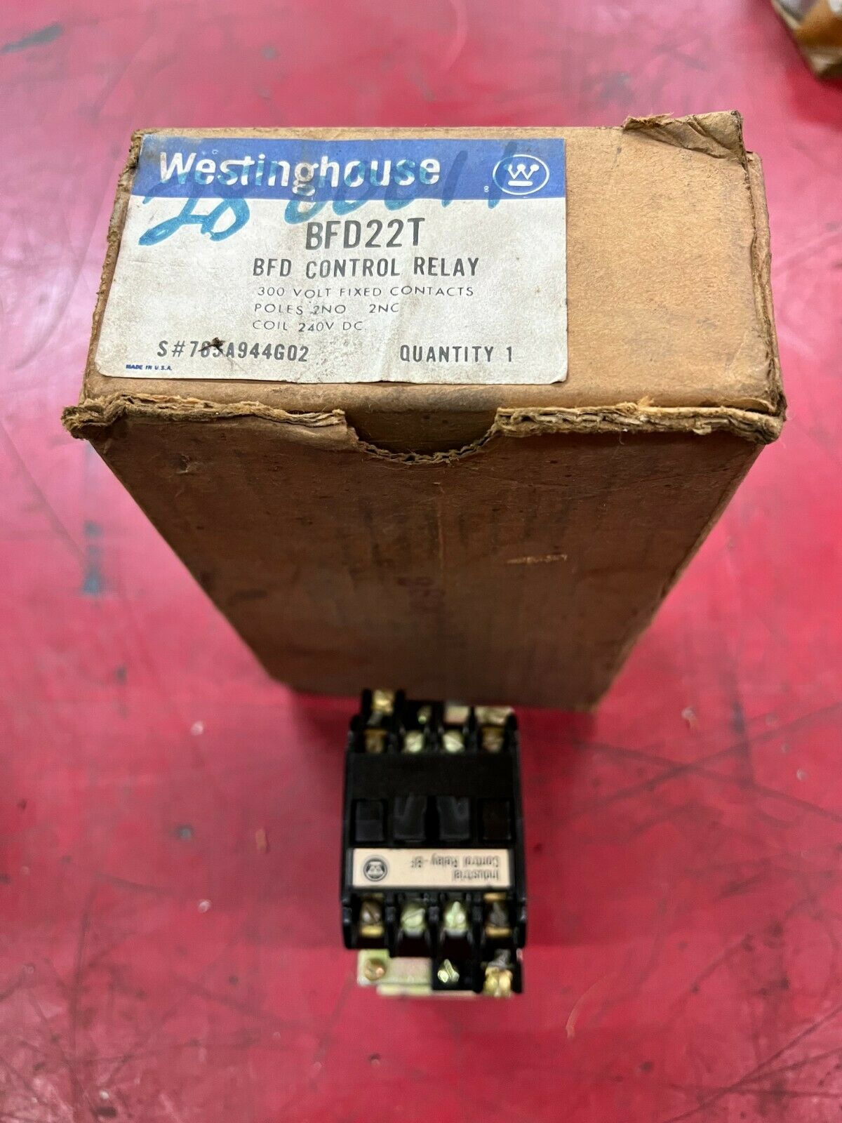 NEW IN BOX WESTINGHOUSE 765A944G02 CONTROL RELAY BFD22T