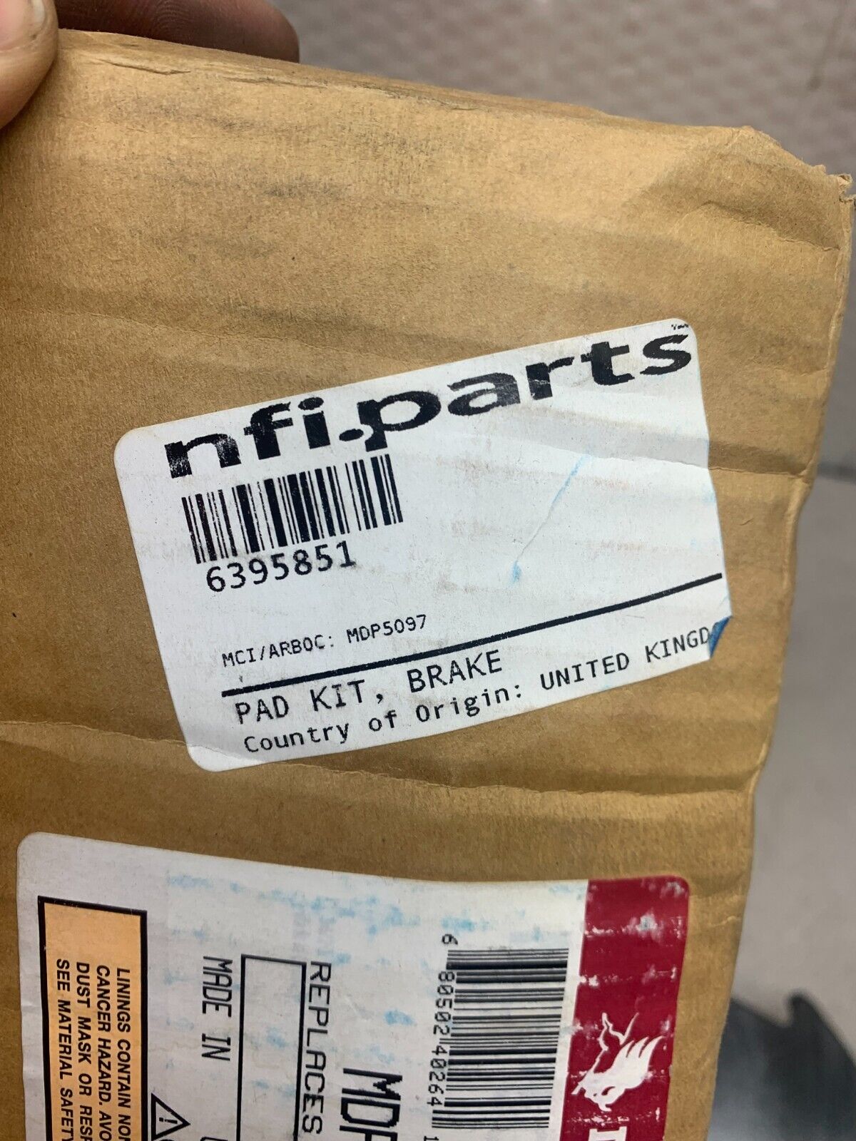 NEW IN BOX MERITOR BRAKE PAD KIT MDP5097