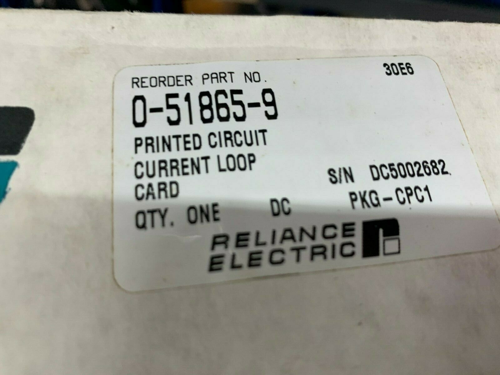 USED RELIANCE ELECTRIC CIRCUIT BOARD 0-50865-9