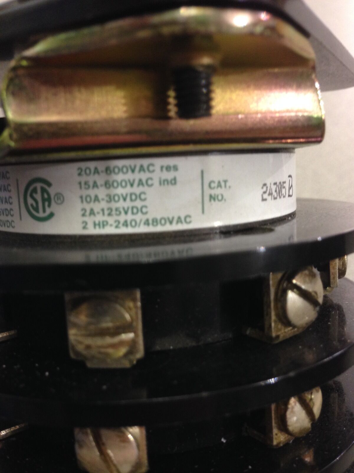 USED ELECTROSWITCH 24305B SERIES 24 ROTARY TYPE