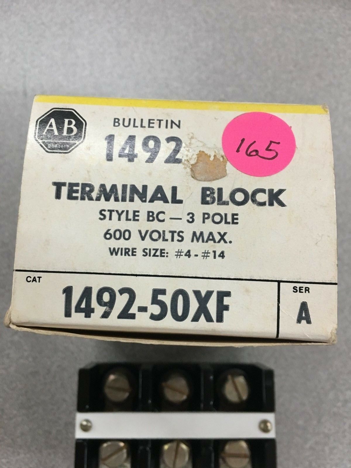 NEW IN BOX ALLEN-BRADLEY TERMINAL BLOCK 1492-50XF SERIES A