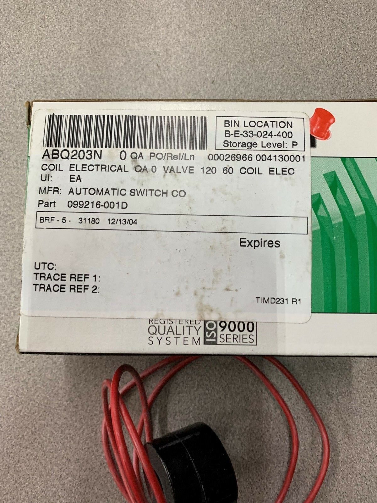 NEW IN BOX ASCO VALVE COIL ABQ203N