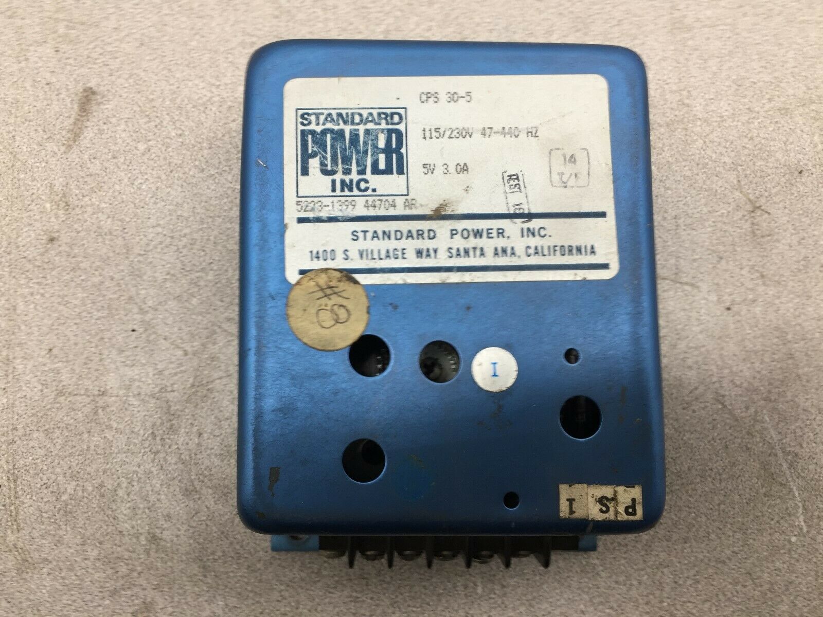 USED STANDARD POWER 115/230 VAC PRI 5V 3.0 AMP POWER SUPPLY CPS 30-5