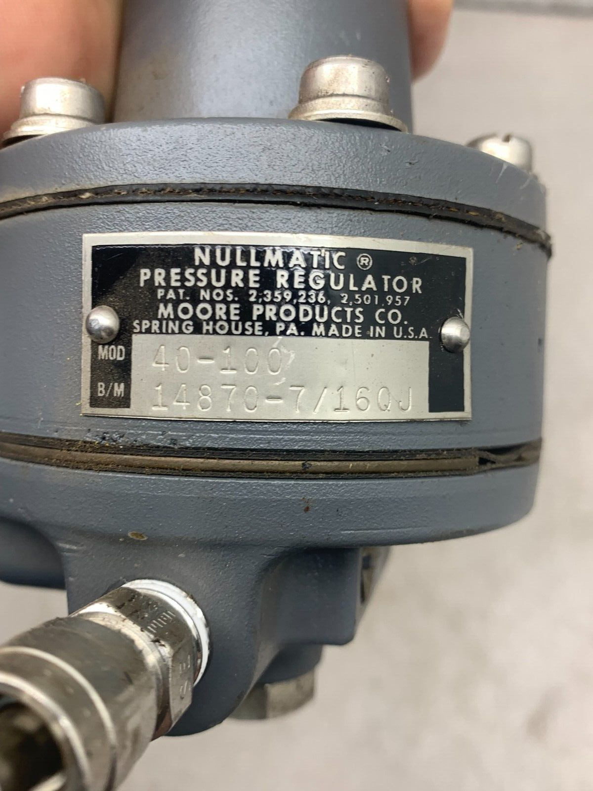 NEW NO BOX NULLMATIC 40-100 PRESSURE REGULATOR 40-100 B/M 14870-7/160J