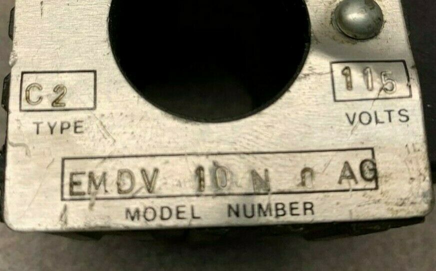 USED COMMAND CONTROLS VALVE COIL EMDV10N0AC