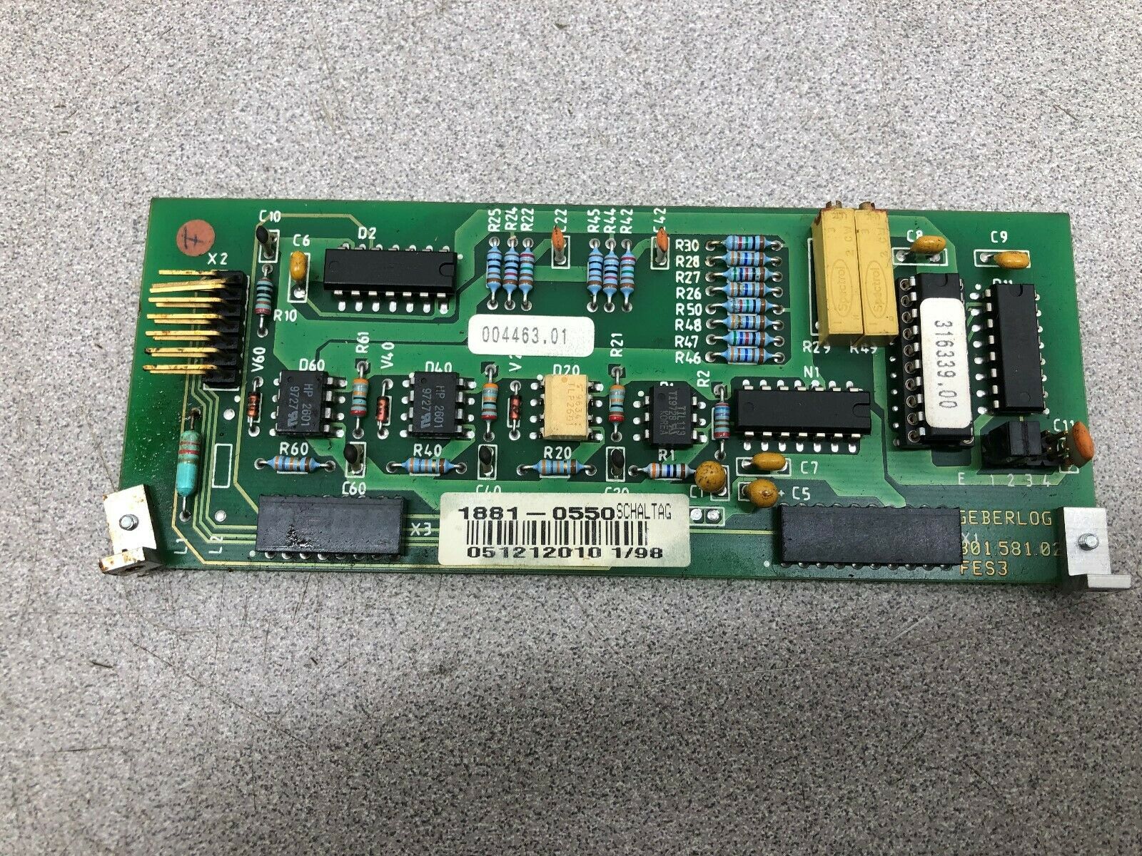 USED GEBERLOG CIRCUIT BOARD 1881-0550