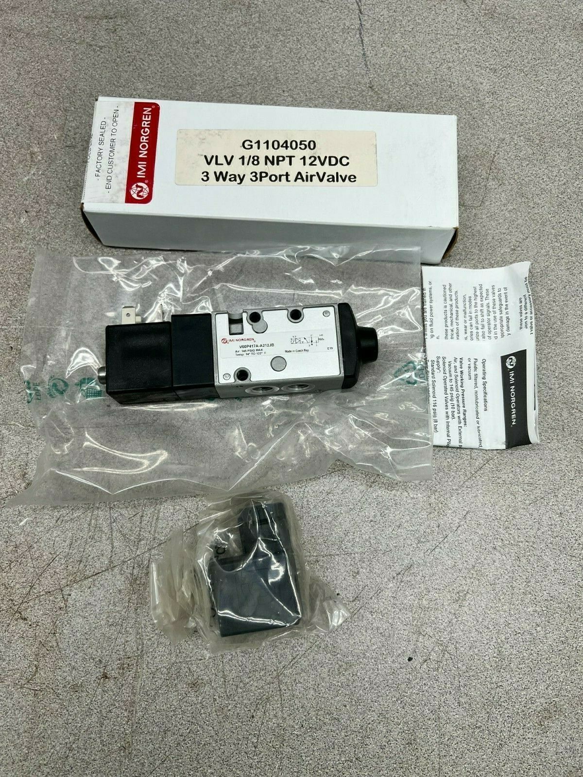 NEW IN BOX NORGREN VALVE V60P417A-A212JB