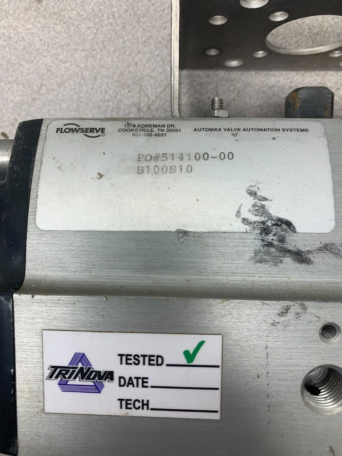 USED FLOWSERVE VALVE ACTUATOR B100S10