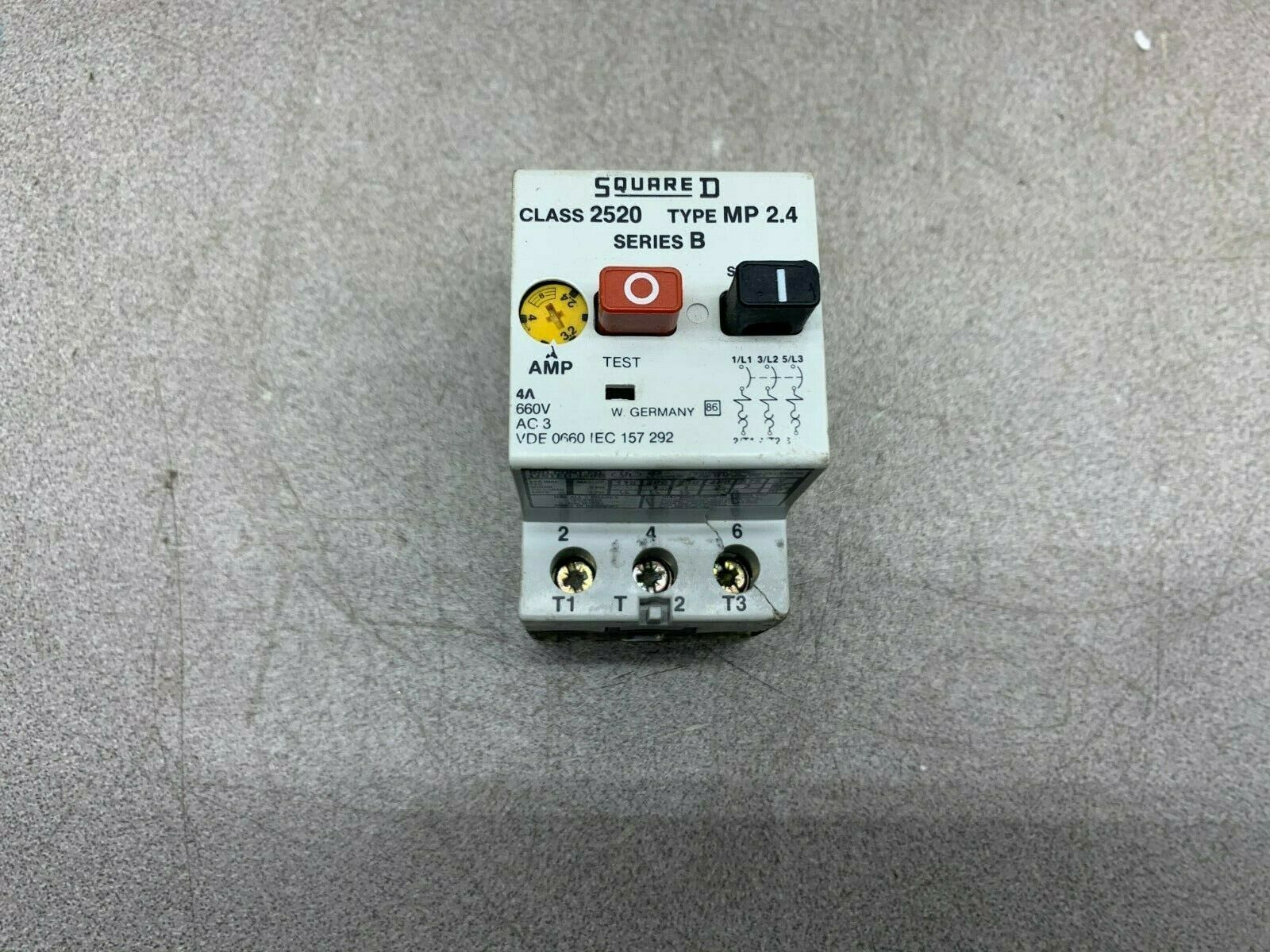 USED SQUARE D MOTOR PROTECTOR 2520 MP2.4