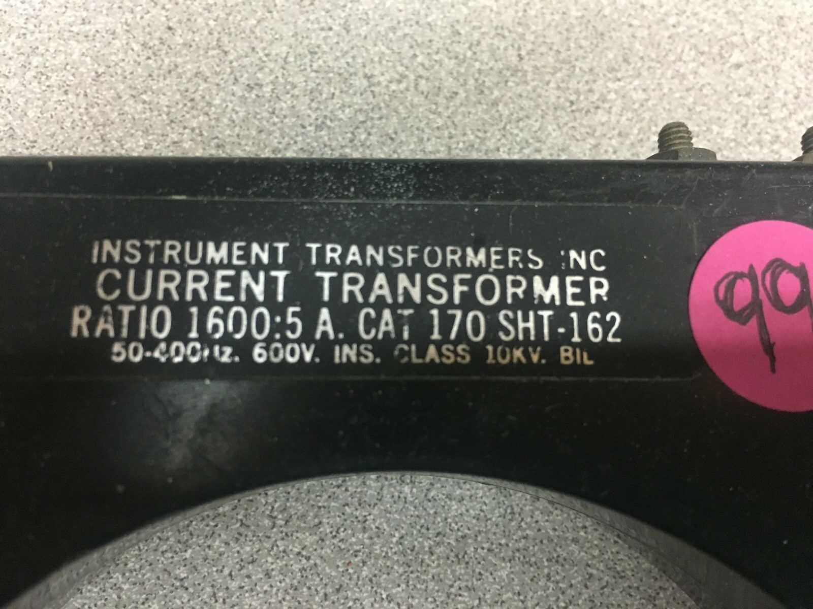 USED INSTRUMENT TRANSFORMERS 1600:5 170 SHT-162