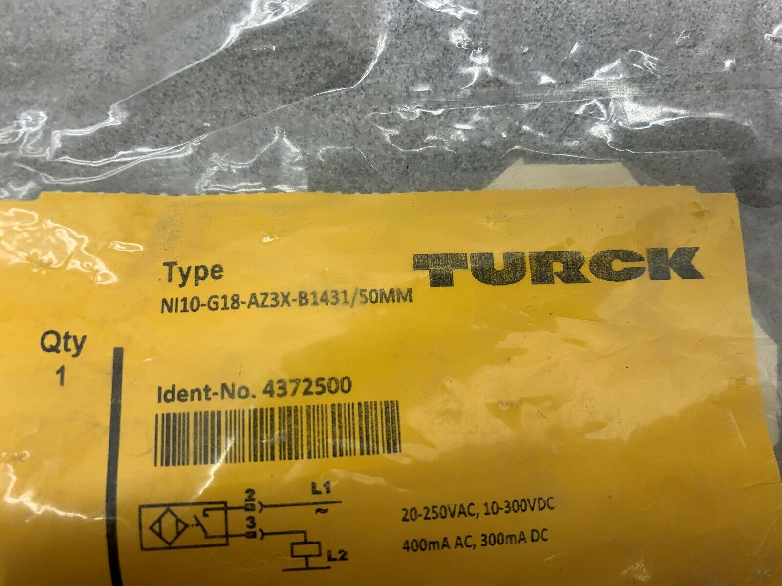 NEW NO BOX TURCK SENSOR NI10-G18-AZ3X-B1431