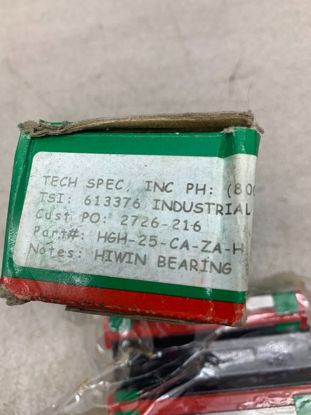 NEW IN BOX HIWIN H25C LINEAR GUIDE BEARING BLOCK HGH-25-CA-ZA-H