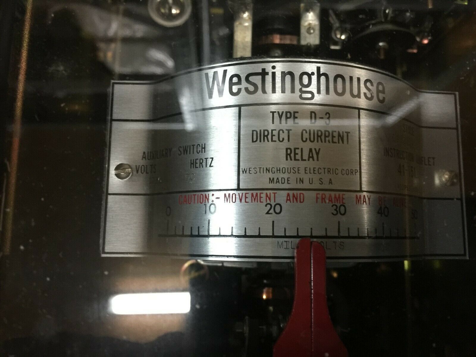 NEW NO BOX WESTINGHOUSE DIRECT CURRENT RELAY D-3