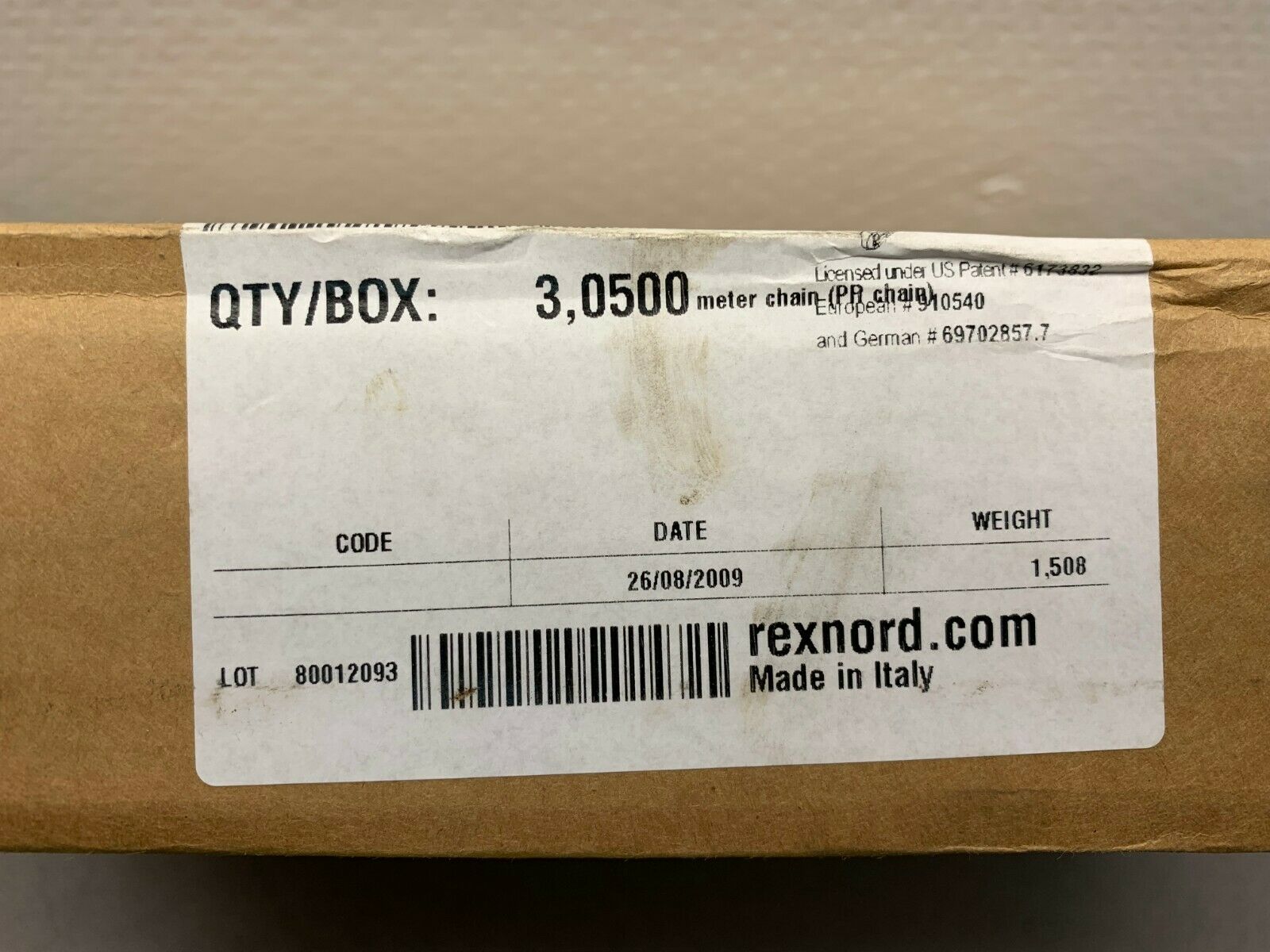 NEW IN BOX REXNORD HP1765 ZEROGAP CHAIN L1765604062