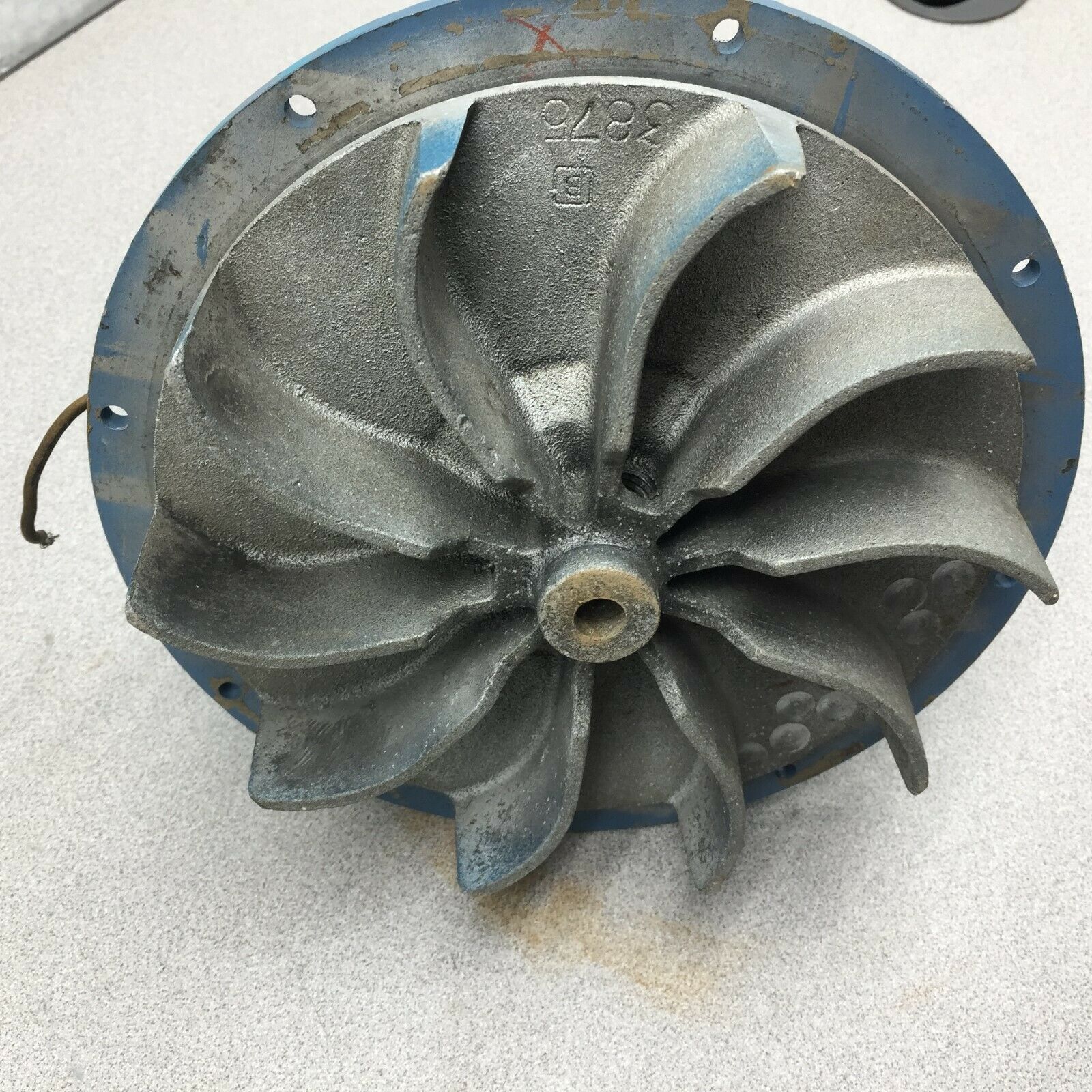 USED CADILLAC 115VAC SF 9.8AMPS MOTOR WITH IMPELLER A1X11