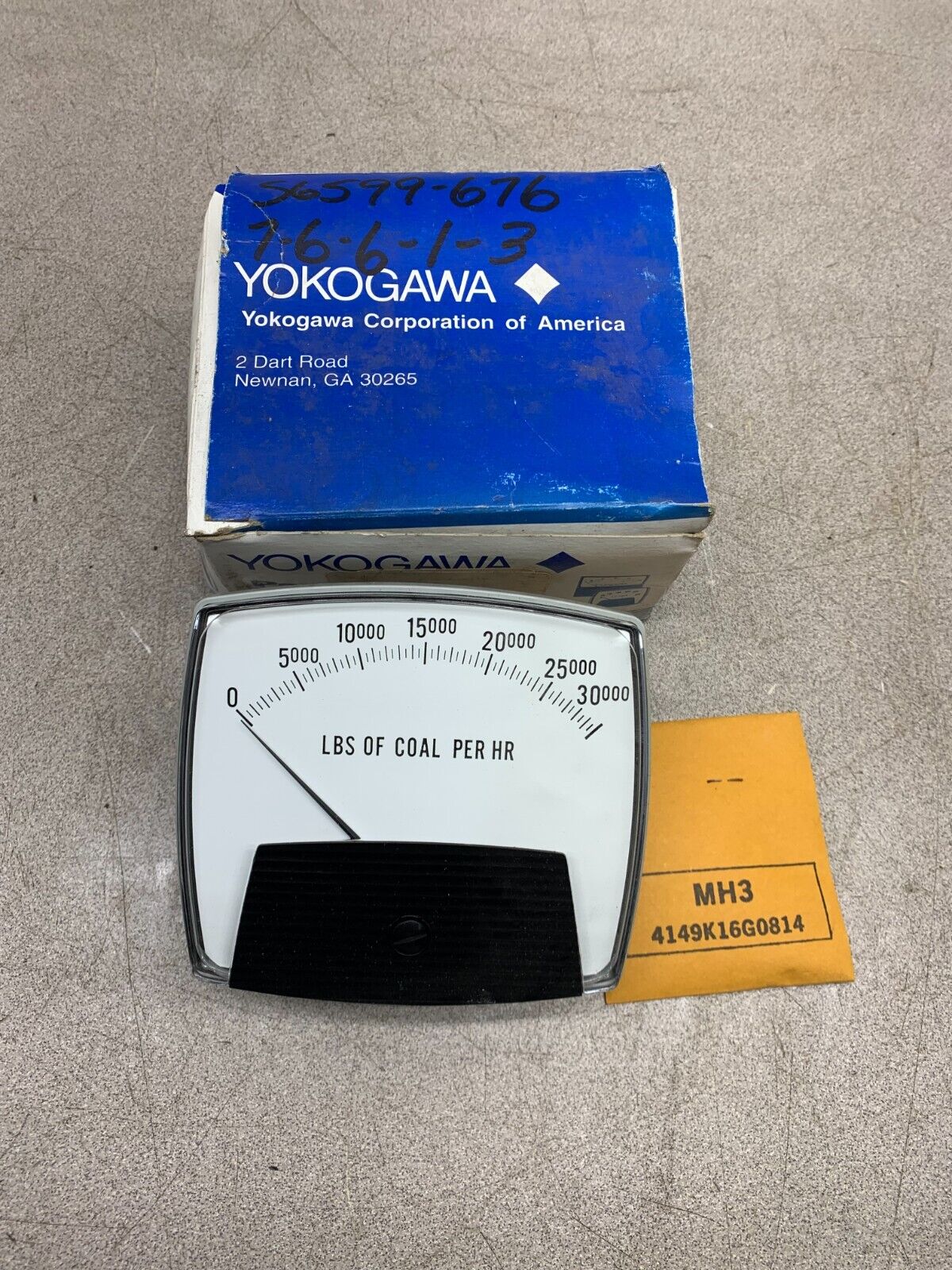 NEW YOKOGAWA 0-10VDC.  NTF1515 03 23 PANELMETER LBS. COAL PER HOUR A59578