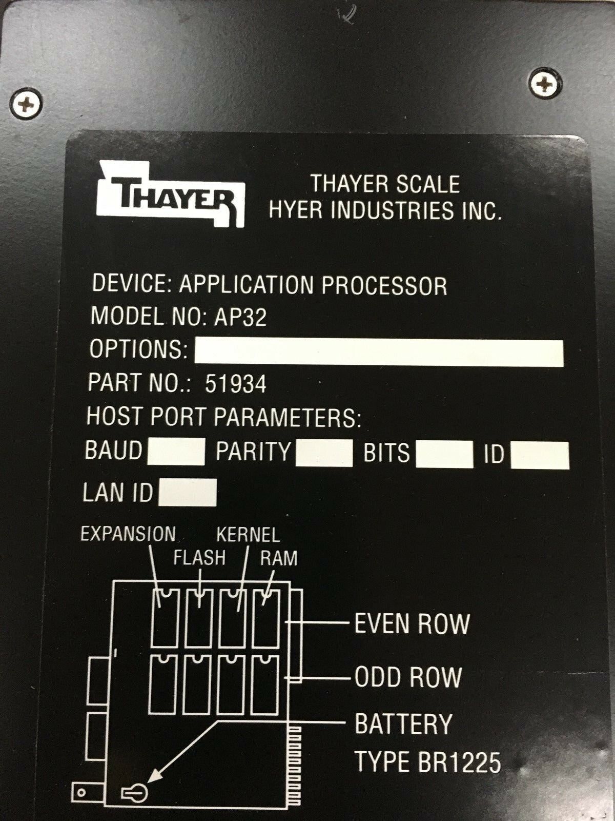 NEW NO BOX THAYER SCALE APPLICATION PROCESSOR AP32