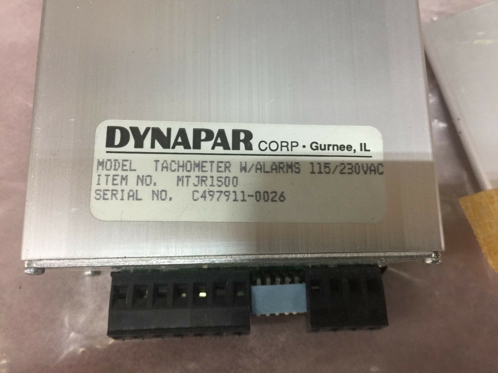 NEW NO BOX DYNAPAR TACHOMETER W/ALARMS MTJR1500