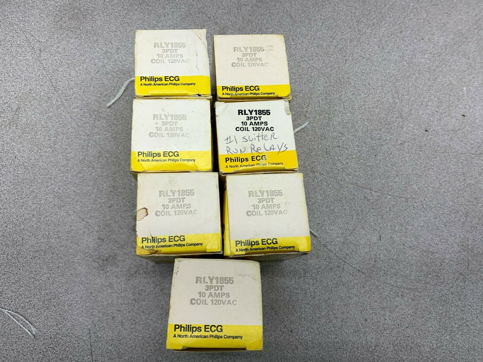 LOT OF 7 NEW IN BOX ECG RELAY 3PDT