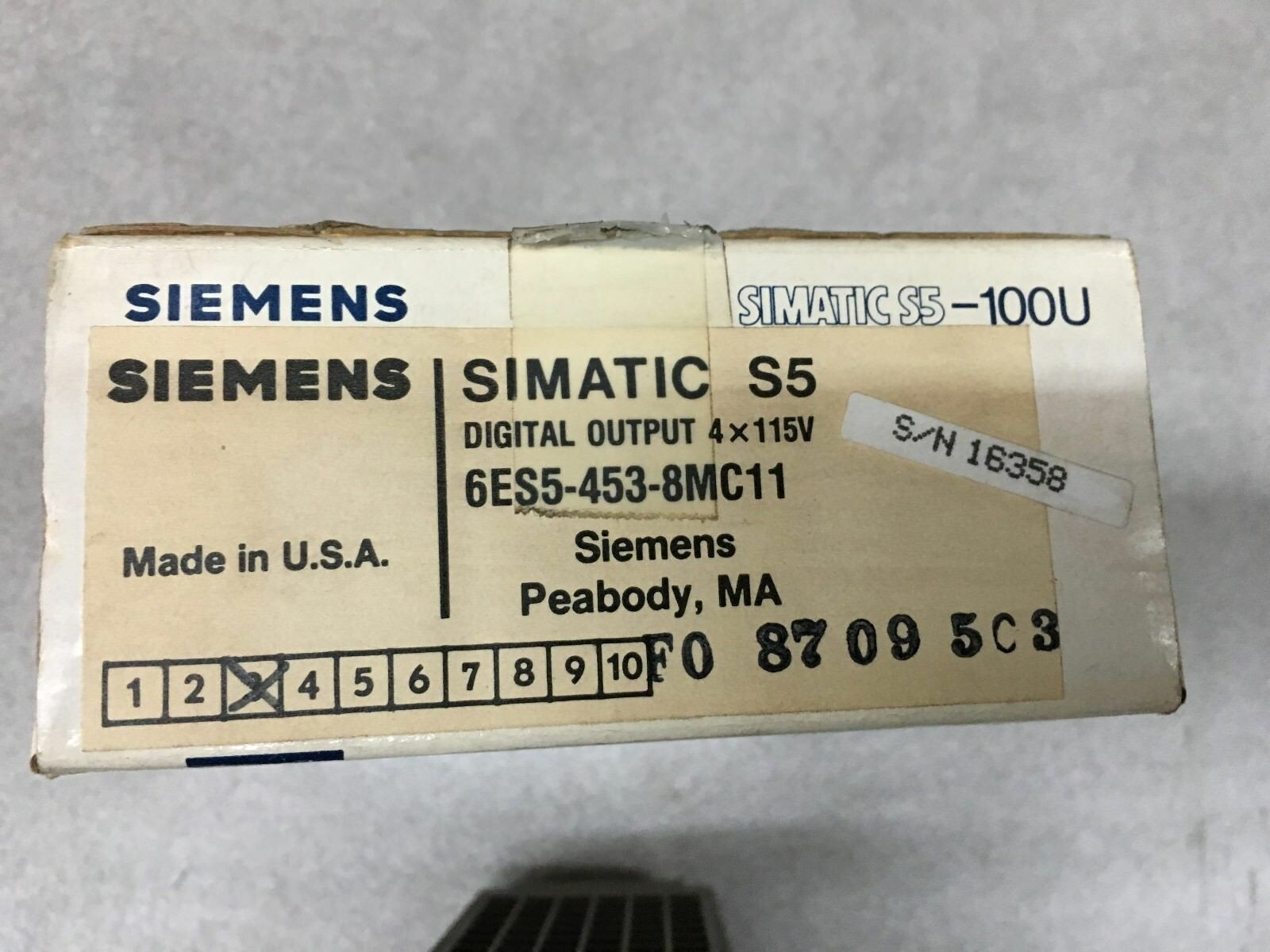 NEW IN BOX SIEMENS SIMATIC S5 DIGITAL OUTPUT MODULE 6ES5 453-8MC11