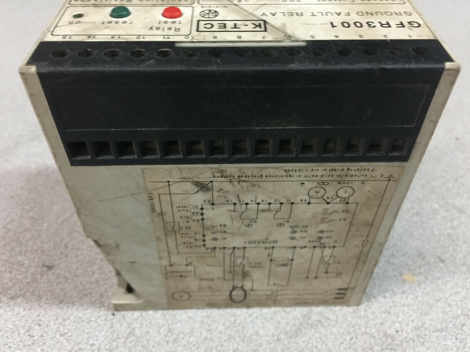 USED K-TEC GROUND FAULT RELAY GFR3001