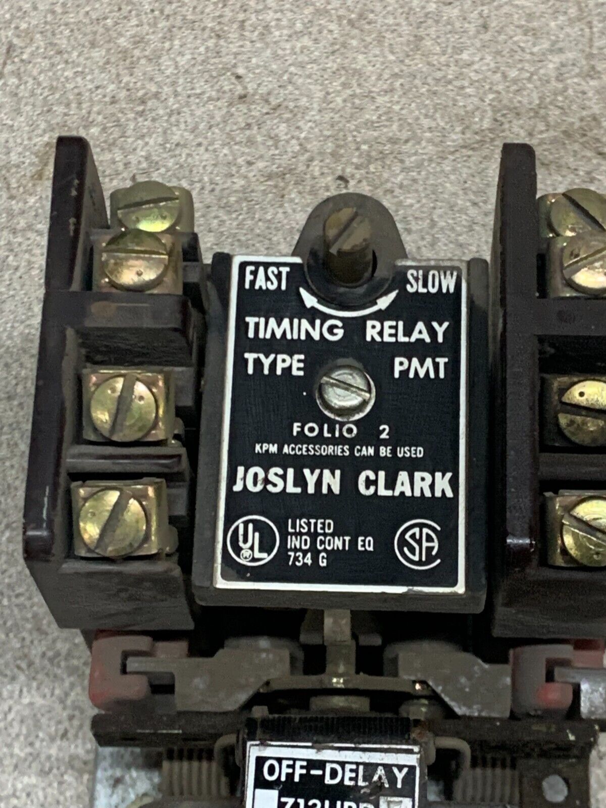 USED JOSLYN CLARK PNEUMATIC TIME DELAY RELAY 713UPDE-76