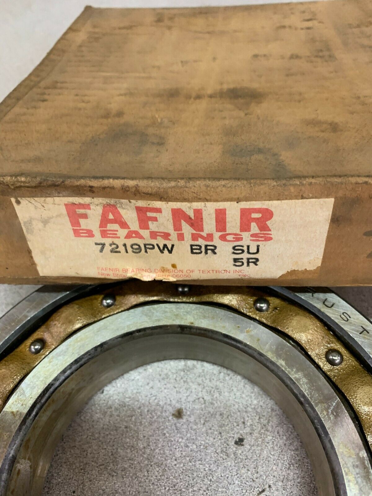 NEW IN BOX FAFNIR ANGUALR CONTACT BALL BEARING 7219PW BR SU