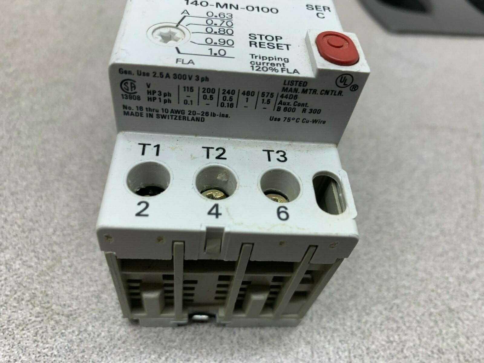 USED ALLEN BRADLEY MOTOR STARTER 140-MN-0100