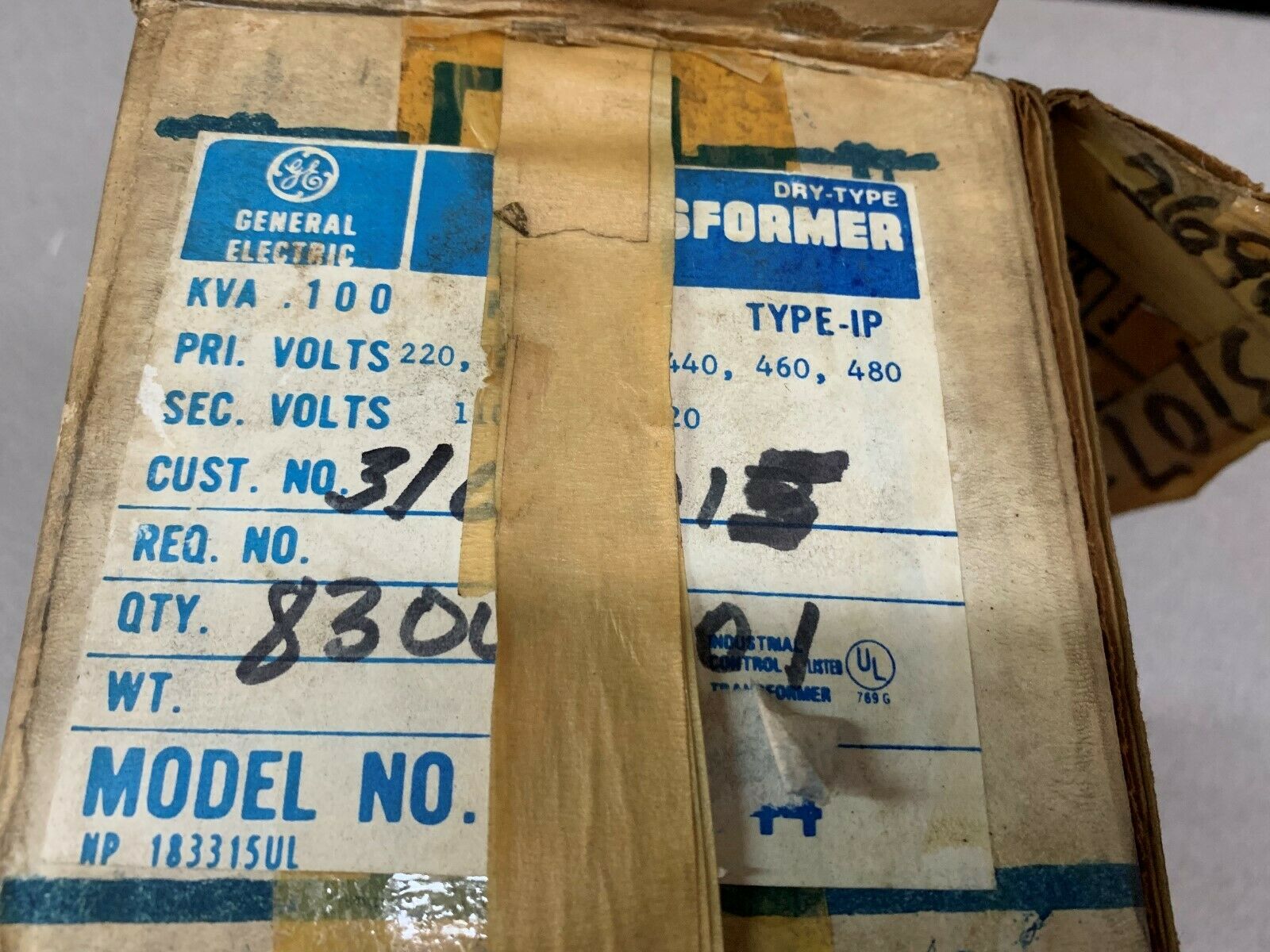 NEW IN BOX GE TRANSFORMER 9T58B44