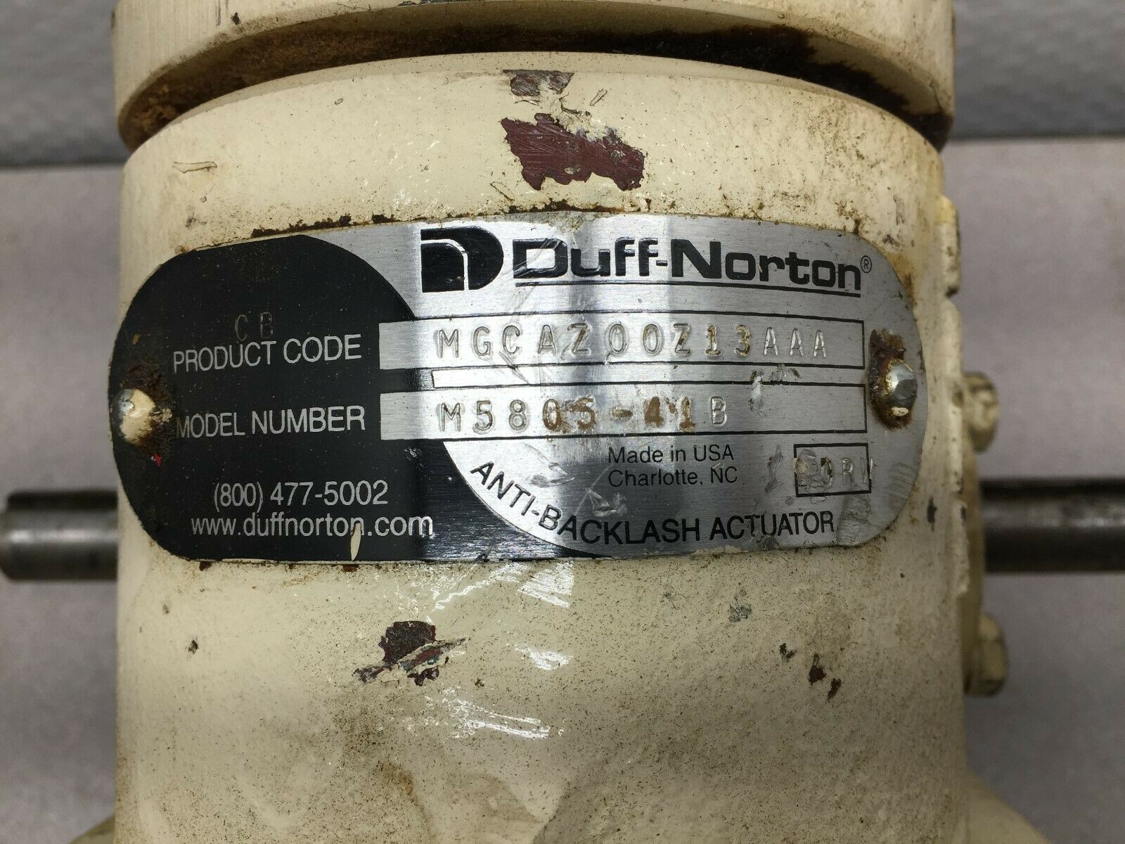 USED DUFF-NORTON ANTI-BACKLASH ACTUATOR M5805-41B