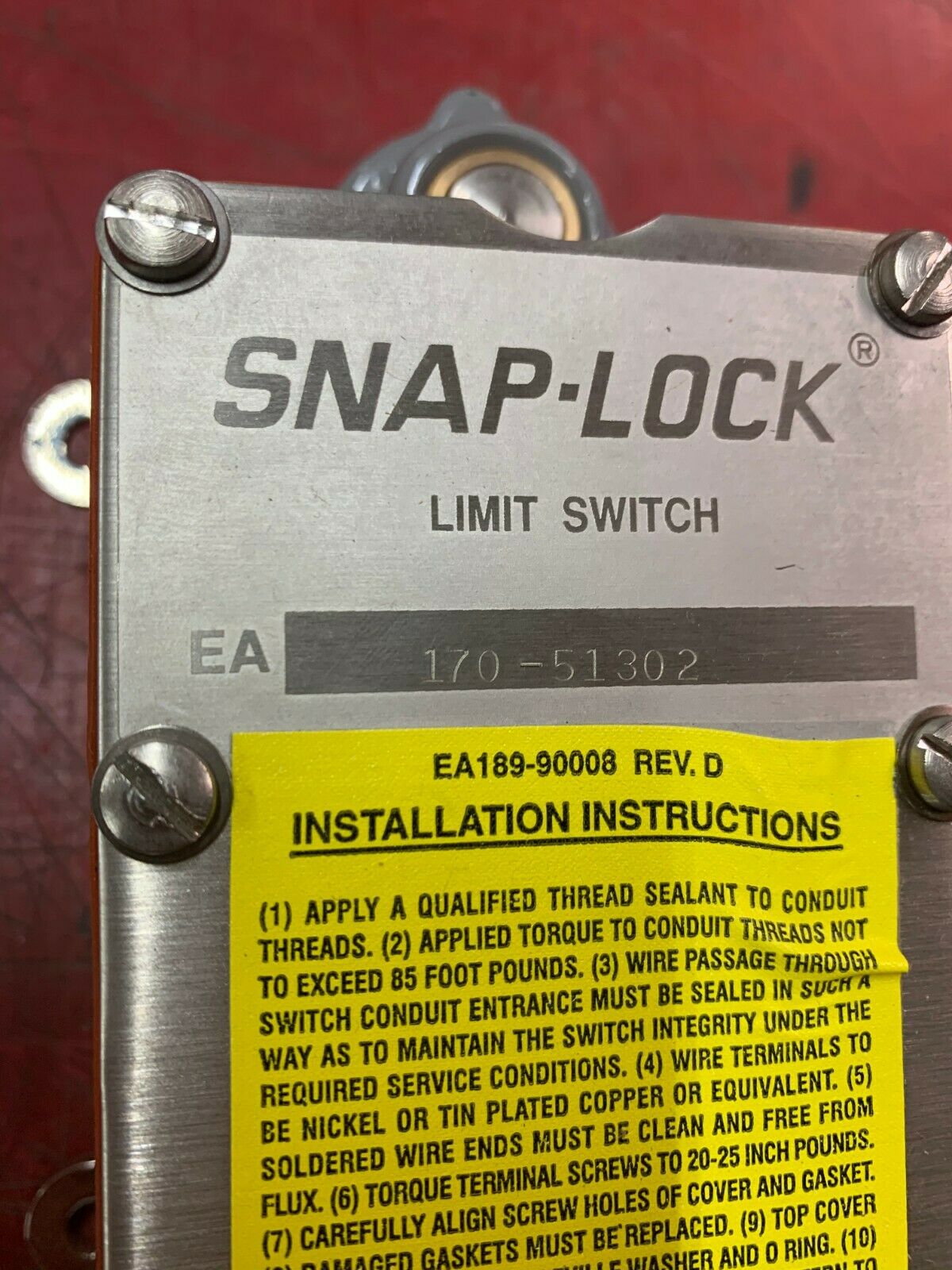 NEW NO BOX NAMCO SNAP-LOCK LIMIT SWITCH EA170-51302