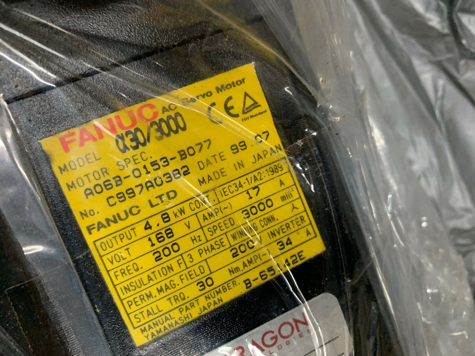 *REFURBISHED* FANUC SERVO MOTOR A06B-0153-B077