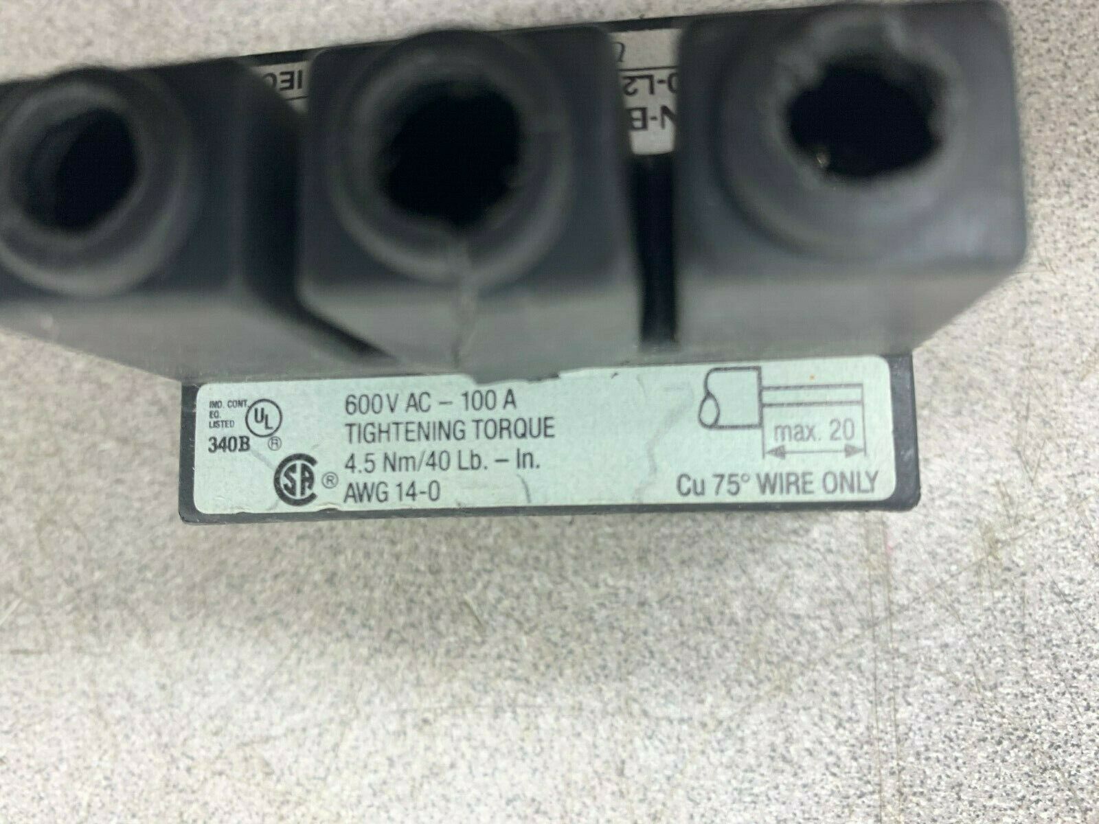 USED ALLEN BRADLEY PHASE LINK TERMINAL 190-L2