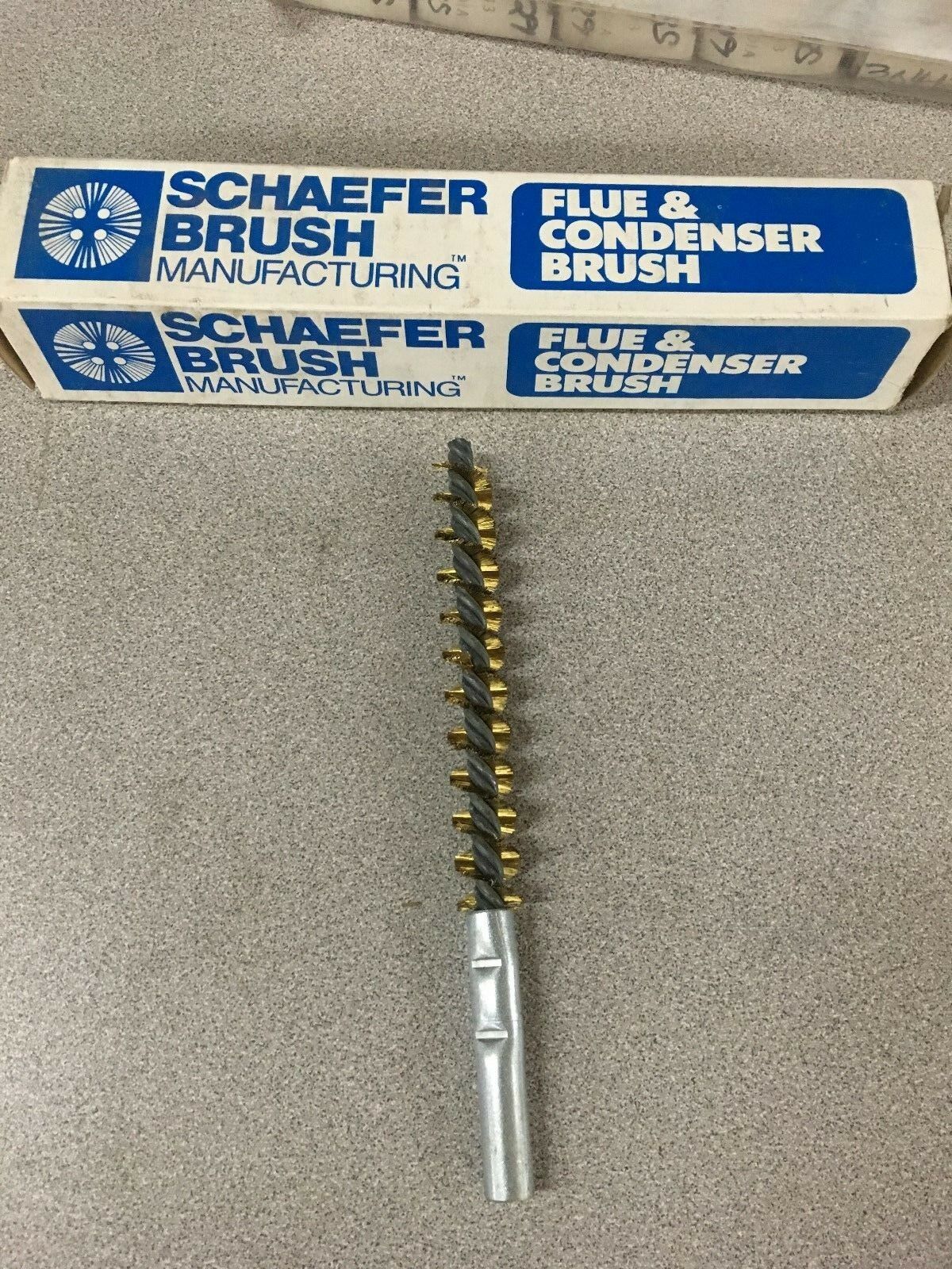 NEW IN BOX SCHAEFER BRASS WIRE BRUSH 9/16" DIAMETER 43613