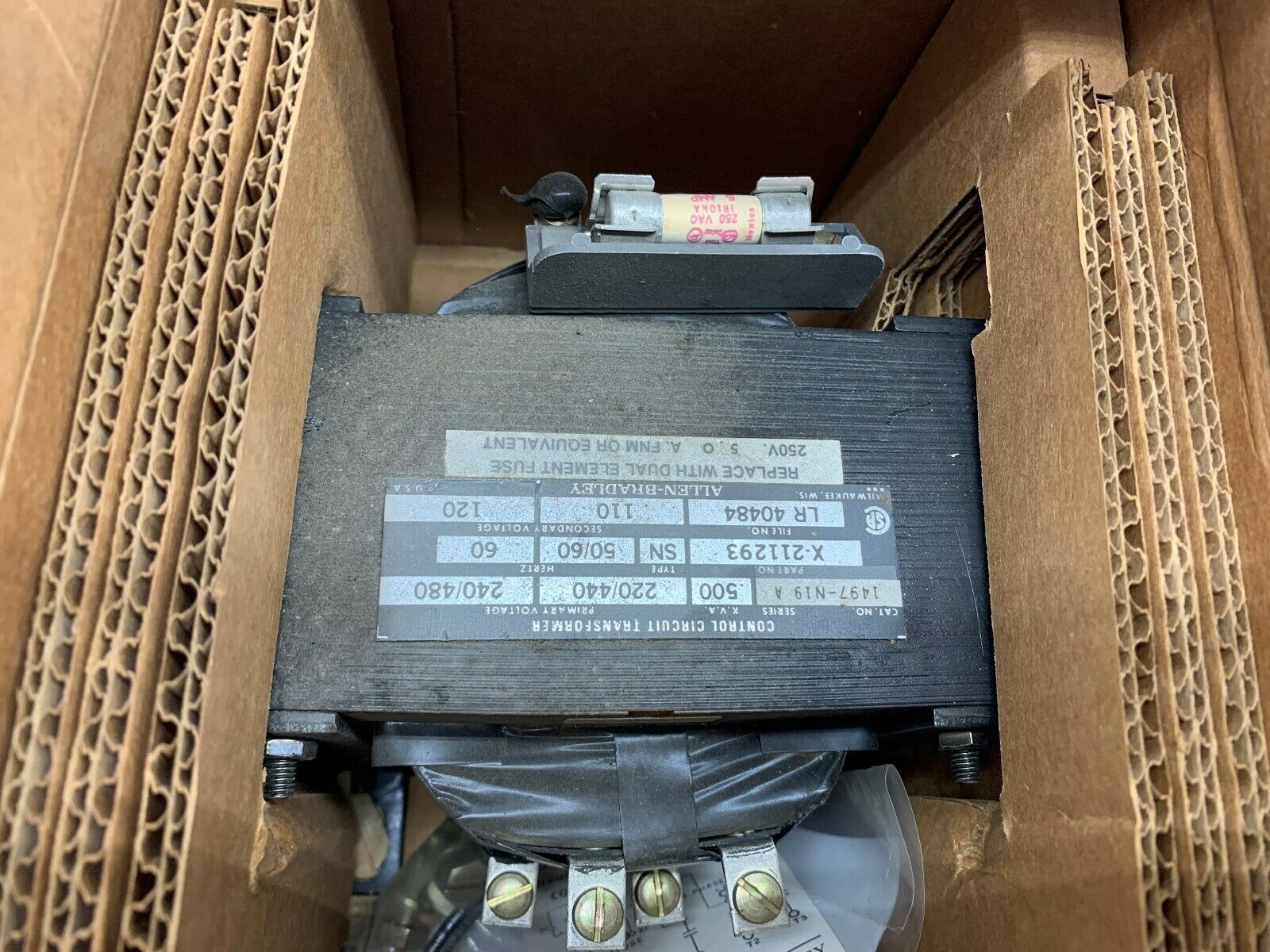 NEW IN BOX ALLEN BRADLEY TRANSFORMER 1479-N19 SERIES A