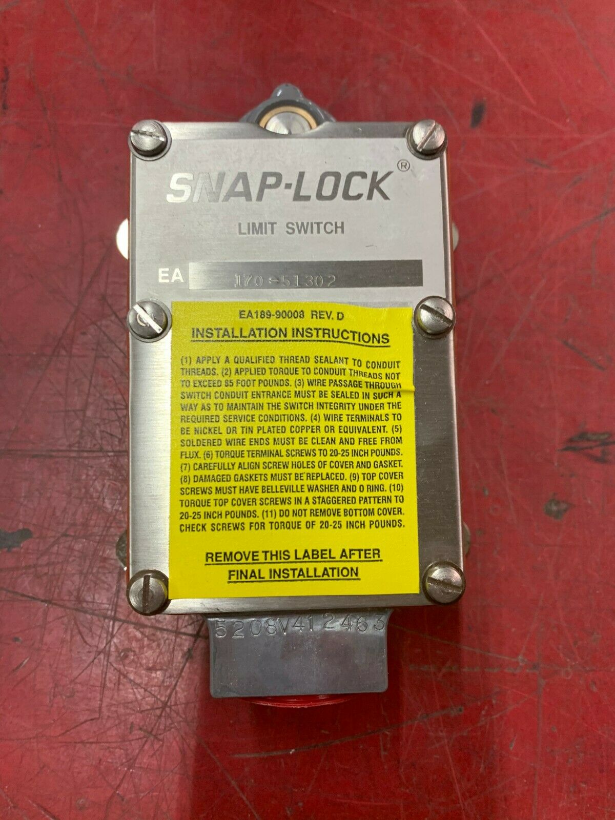 NEW NO BOX NAMCO SNAP-LOCK LIMIT SWITCH EA170-51302