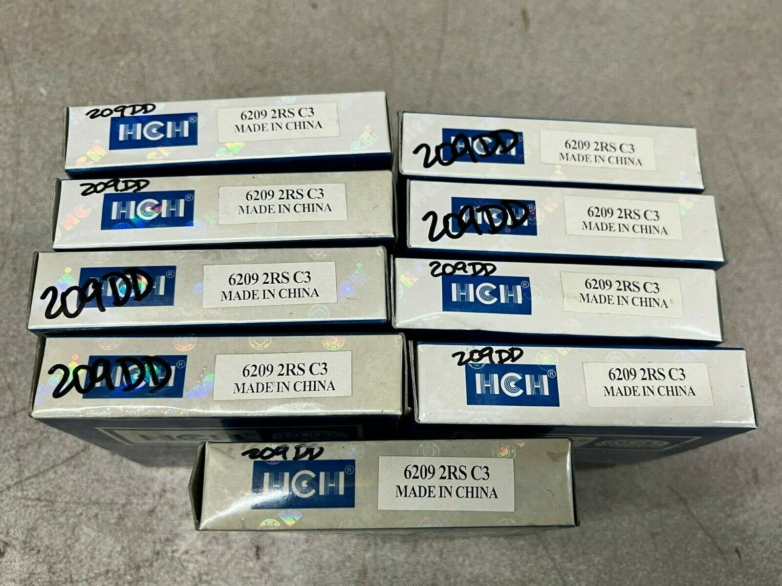 LOT OF 9 NEW IN BOX HCH BALL BEARING 6209 2RS C3